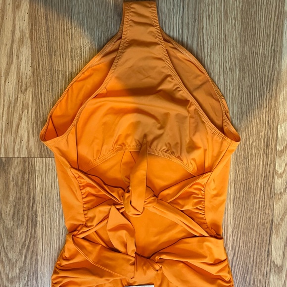 MARYAM NASSIR ZADEH DEIA FRONT TIE ONE PIECE in Orange - Picture 6 of 13